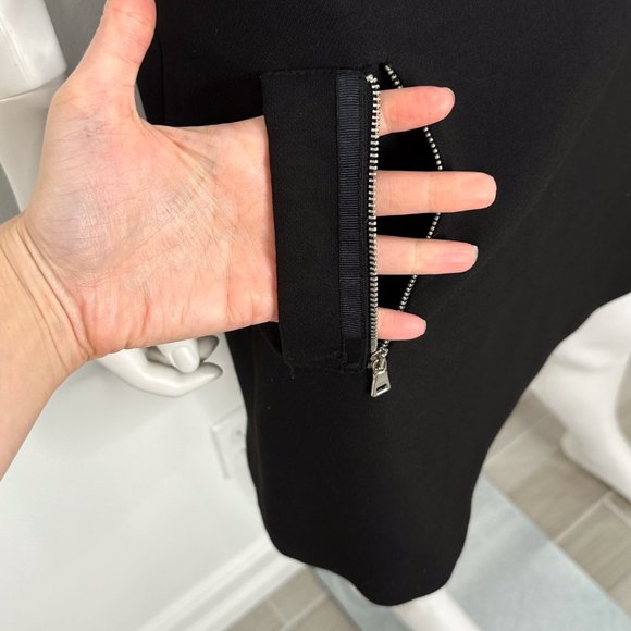 Zara Basic A-Line Mini Skirt Zip Front Pockets in Black Women’s Size M - Picture 6 of 10